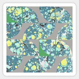 Abstract Marbled Paper Circles #5 Sticker